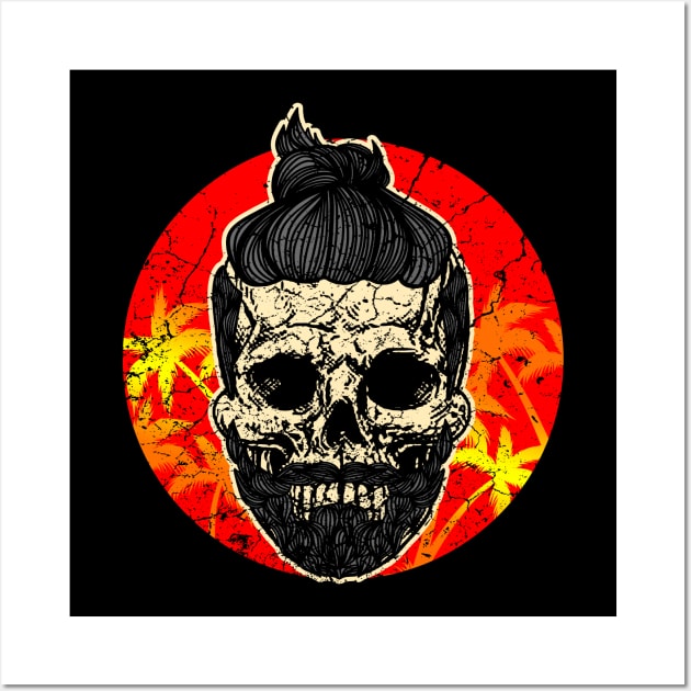 Funny Hipster Skull Wall Art by Mila46